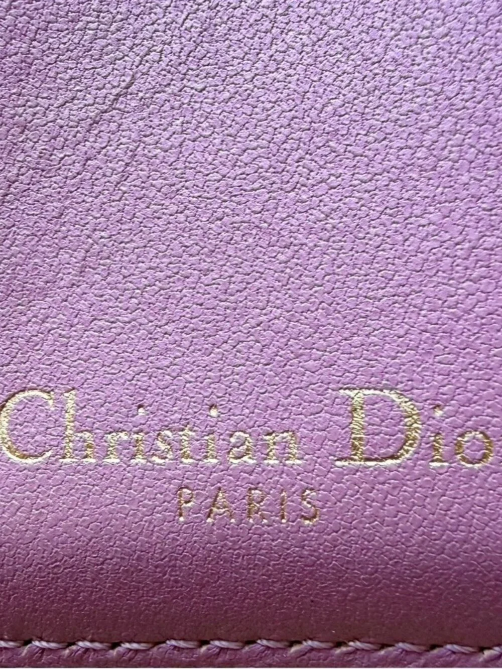 Christian Dior Pink Leather Lotus Saddle Compact Wallet